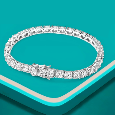 D VVS1 Moissanite Tennis Bracelet Plated 18k White Gold Bracelets, Drestiny, Best moissanite tennis bracelets, Moissanite tennis bracelet reviews, Lab grown moissanite tennis bracelet, Buy moissanite tennis bracelet online, Bracelets, White Gold, Yellow Gold, Rose Gold, United States, USA, Canada, Australia, New Zealand, United Kingdom, UK, shopdrestiny.com